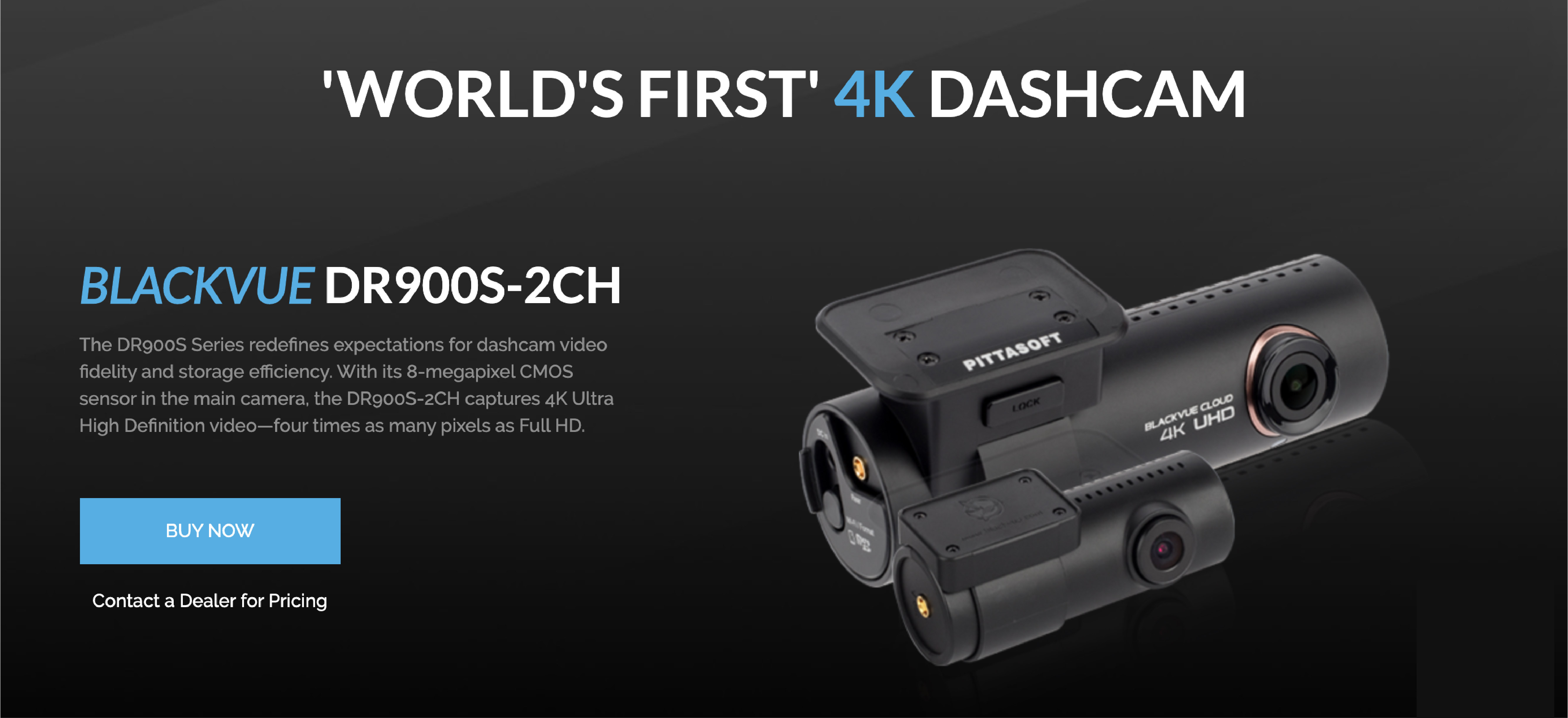 BlackVue DR900S-2CH Dual Full HD Dash Cam w/ Power Magic Pro 16/32/64/128/256Gb